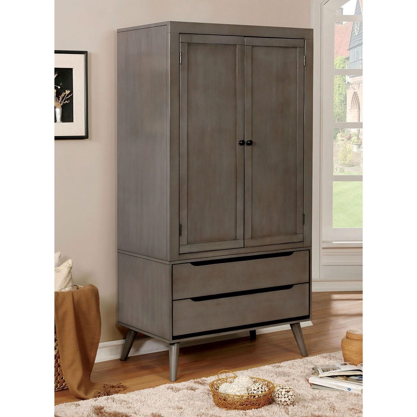 Furniture of America Lennart CM7386GYARSET Armoire Corner Furniture